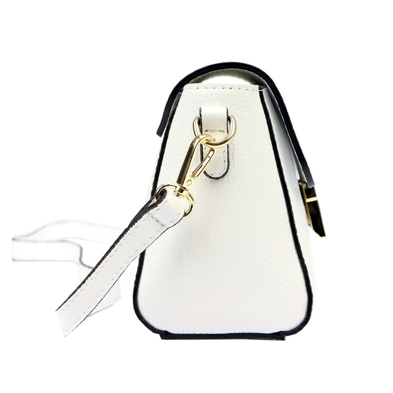 Luka damska listonoszka skóra naturalna torebka przez ramię z klapą