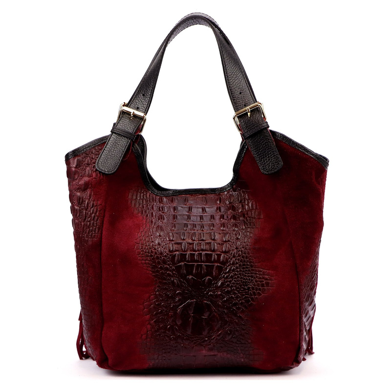 Damska torebka ze skóry naturalnej Luka 25-019 CROCO