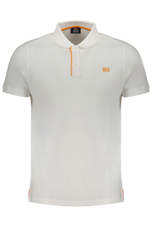 BIA�A KOSZULKA POLO M�SKA Z KR�TKIM R�KAWEM Norway 1963