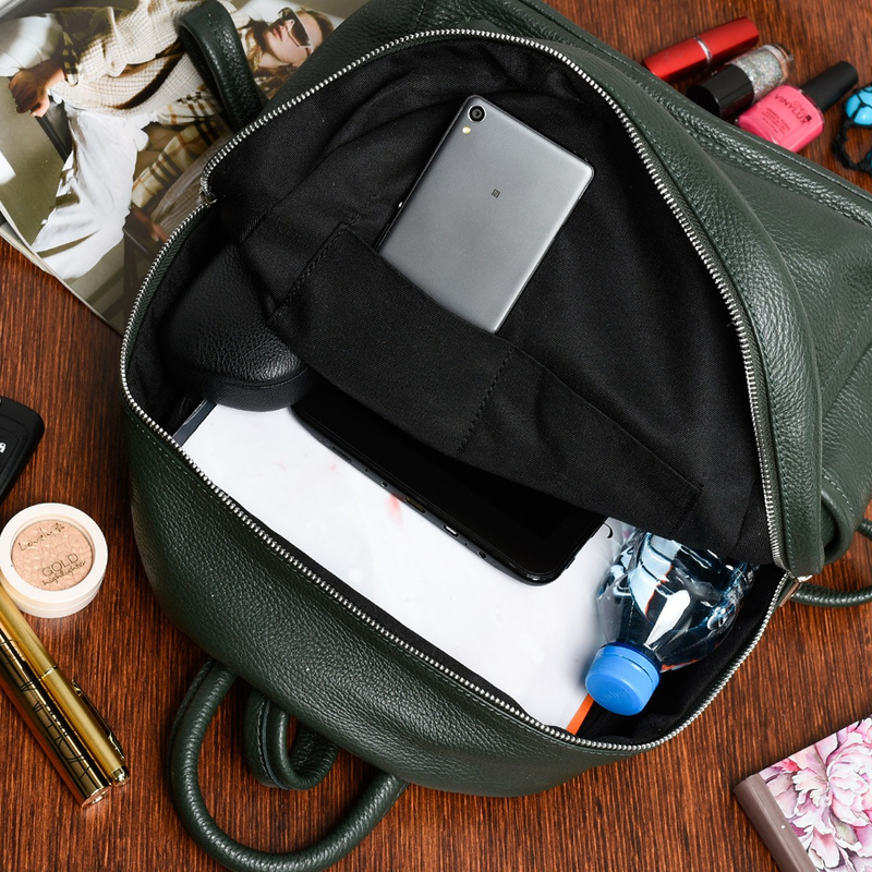 Skórzany plecak A4 duży pojemny do szkoły Włoski P16