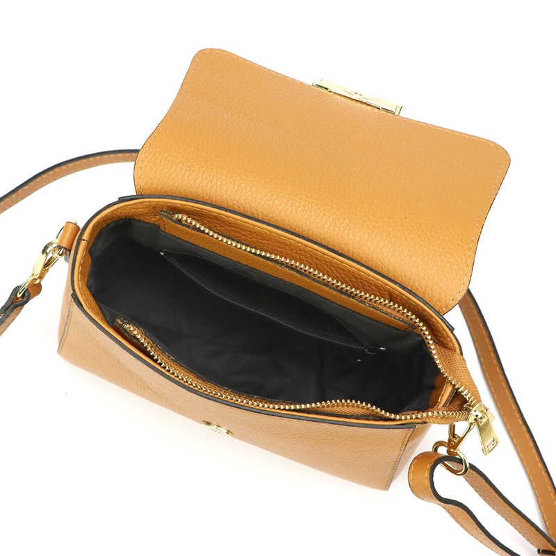 Luka damska listonoszka skóra naturalna torebka przez ramię z klapą