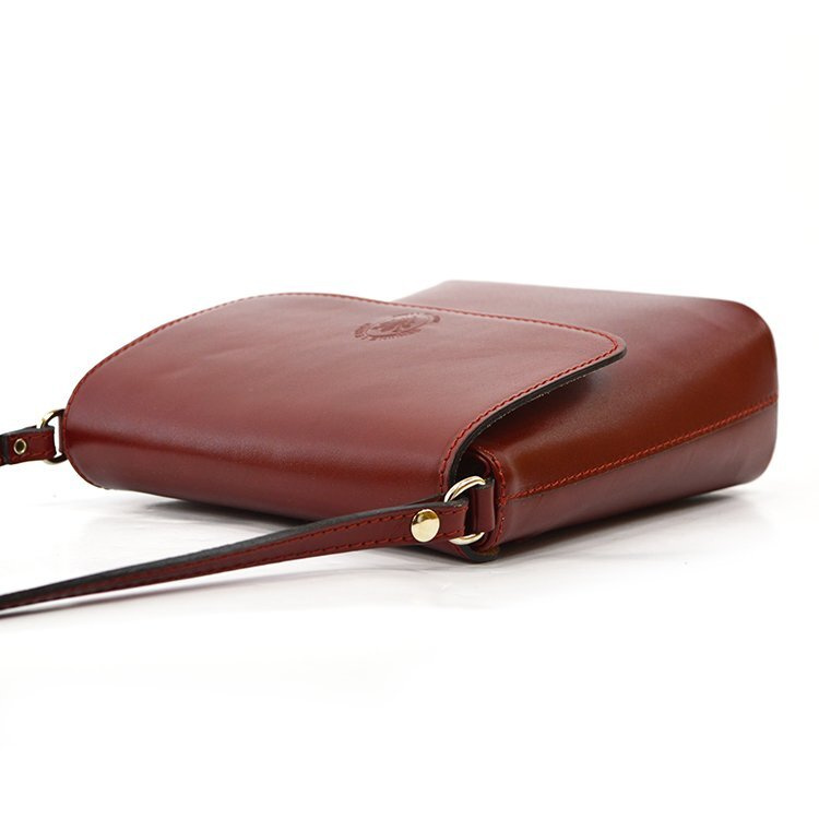 Klasyczna skórzana elegancka damska listonoszka