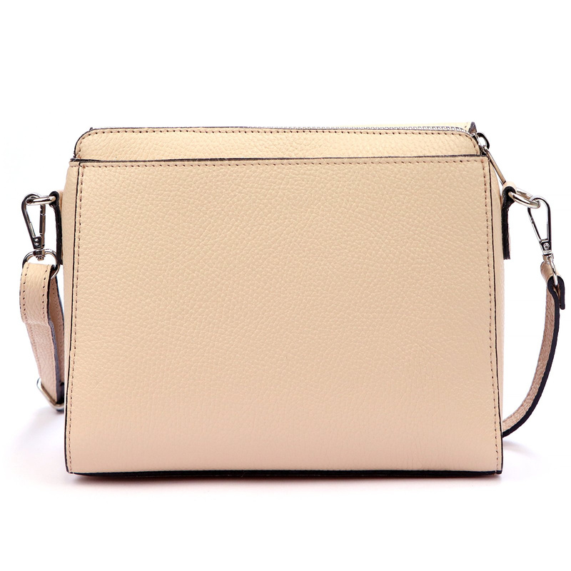 MiaMore skórzana damska listonoszka torebka przez ramię dwukomorowa stylowa