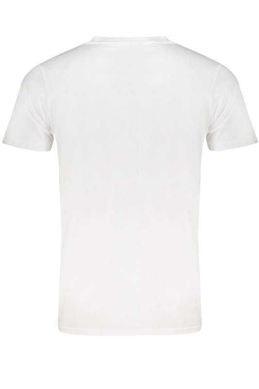 BIA�Y T-SHIRT M�SKI Z KR�TKIM R�KAWEM Norway 1963