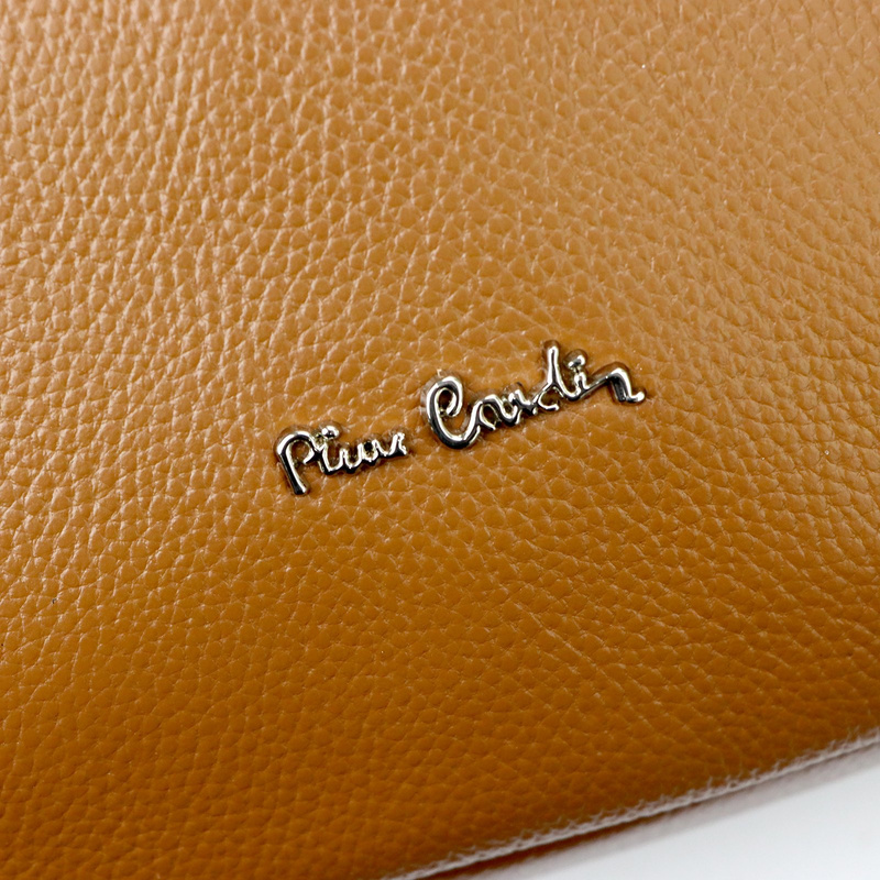 Miejski Skórzany damski plecak z kieszeniami i uchwytem Pierre Cardin
