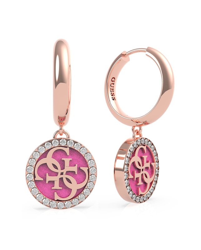 Biżuteria GUESS UBE70252. Kolczyki, Kolor różowy. Kobieta.
