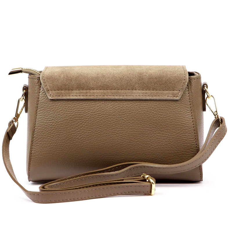 Damska listonoszka z ozdobną klamrą torebka przez ramię skórzana Luka