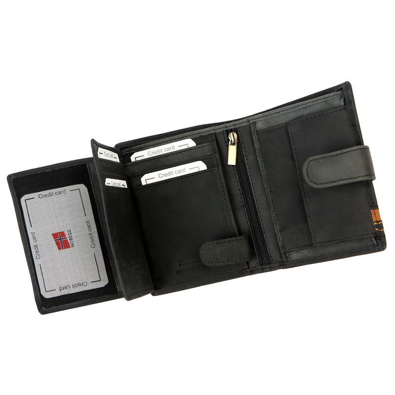 Skórzany męski portfel Nordee HVAL N4L