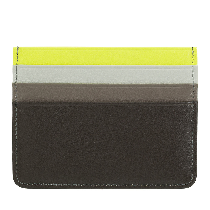 DUDU Etui na karty dokumenty skóra naturalna małe kontrastujące kolory