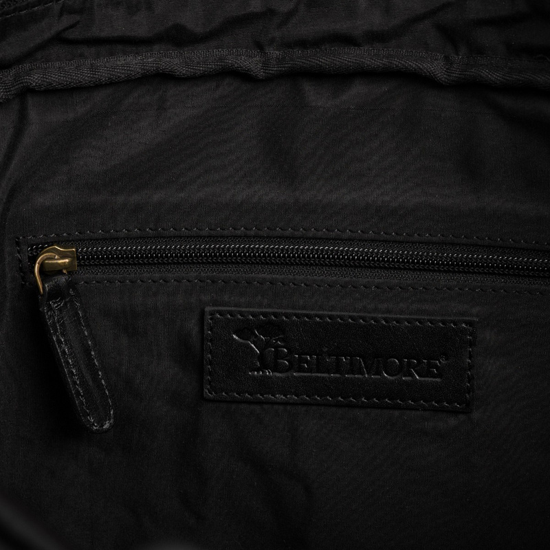 Torba męska skórzana na ramię laptopa duża biznesowa czarna Beltimore N07