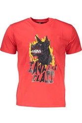 CAVALLI CLASS T-SHIRT Z KRÓTKIM RĘKAWEM MĘSKI CZERWONY
