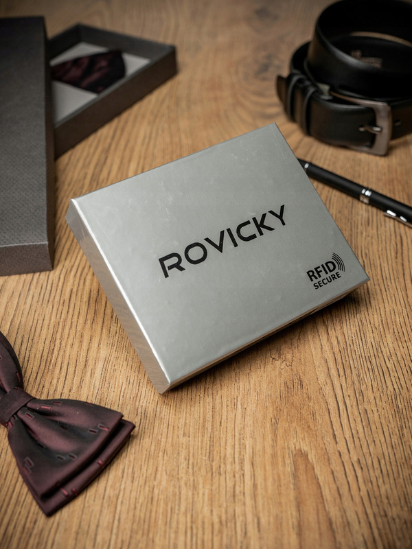 Skórzany męski portfel Rovicky PC-028-BAR RFID