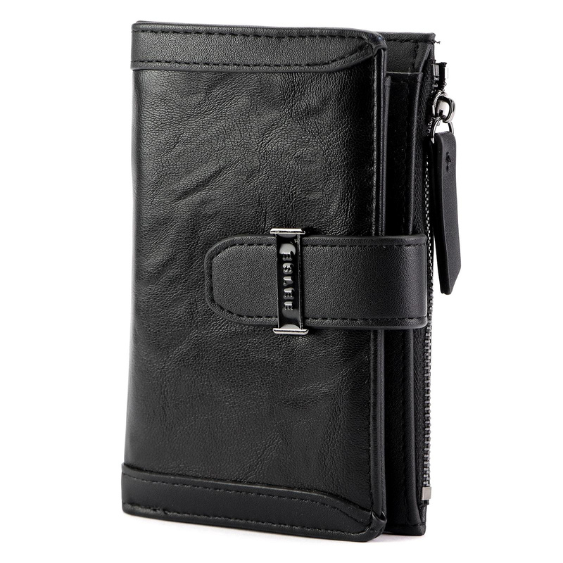 Eslee Duży Portfel Damski Podłużny Pionowy Skóra Eko Na Zatrzask