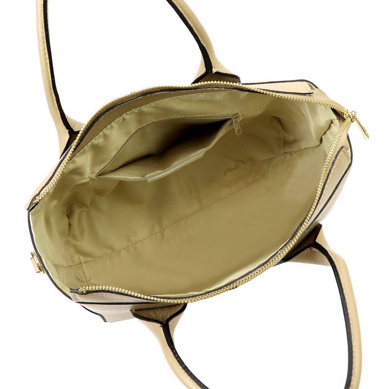 Luka Skórzany damski pojemny kuferek do ręki torebka na ramię z paskiem