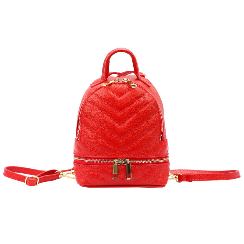 Zgrabny stylowy damski plecak-torebka skórzany