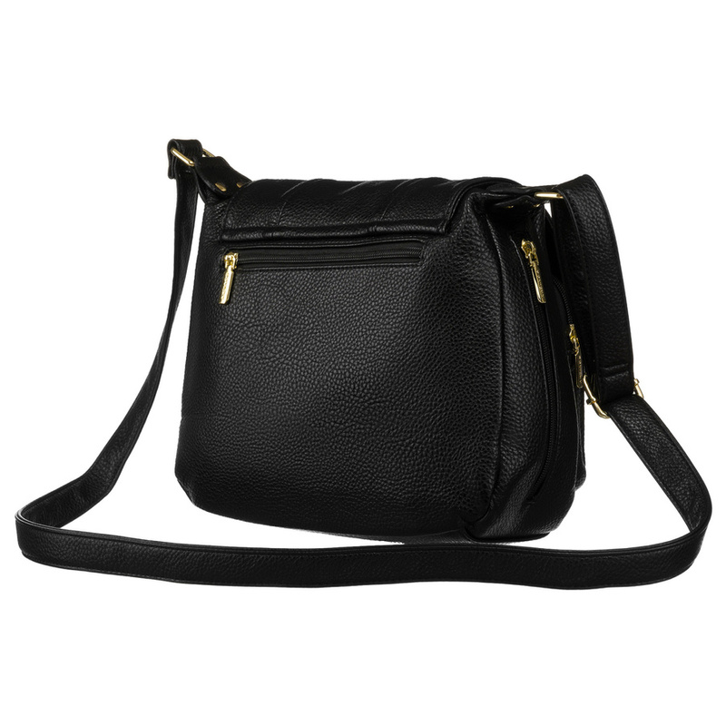 Pojemna, beżowa torebka damska na ramię z kieszeniami - Rovicky