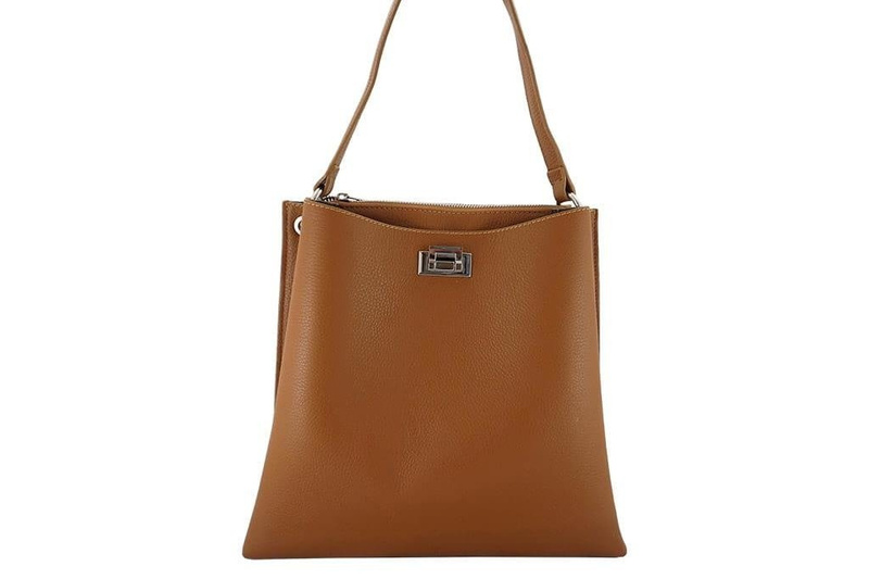 Duże torby damskie skórzane - Barberini's - Granatowa