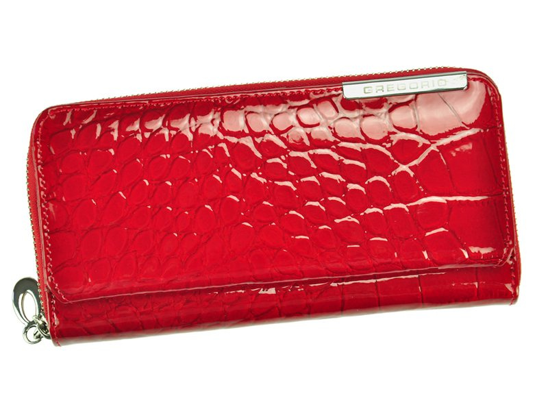 Elegancki damski skórzany duży portfel od Gregorio
