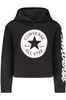 Bluza z kapturem Converse dla dziewcząt zapinana na zamek, czarna