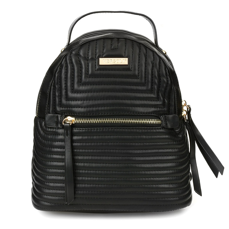 Plecak damski ekoskóra pojemny B5 regulowany modny czarny I61