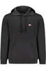 TOMMY HILFIGER M�SKA CZARNA BLUZA Z ROZPI�CIEM