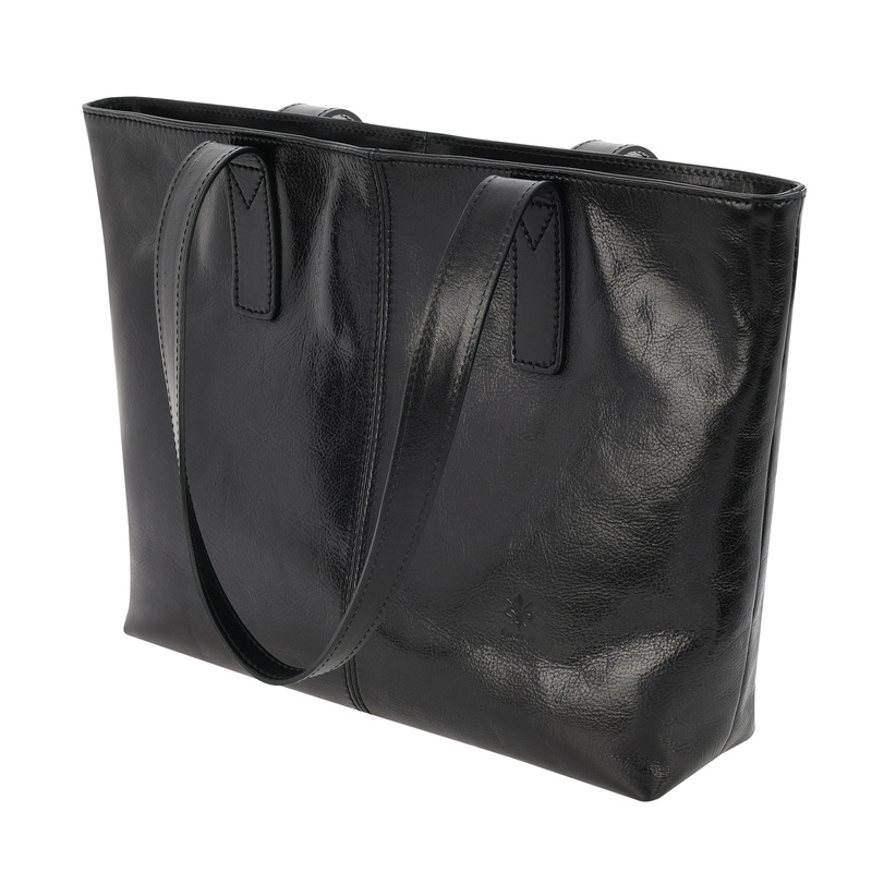 Damska skórzana elegancka shopperbag na ramię 