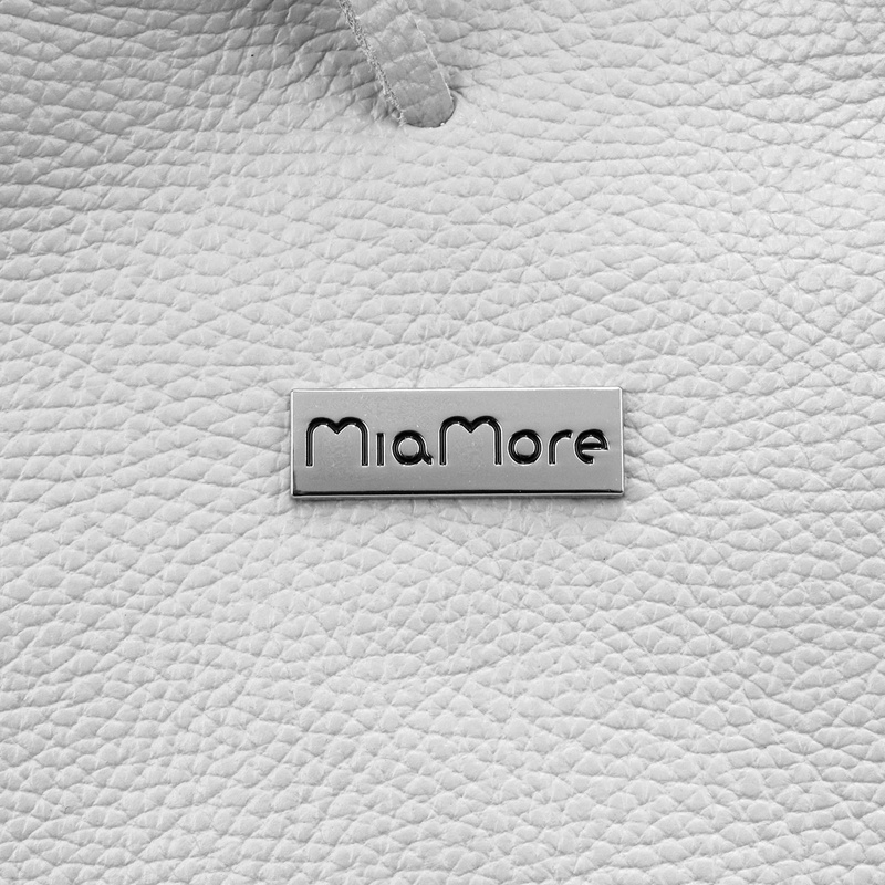 MiaMore Skórzana damska shopperbag duża torabka na ramię z kieszenią