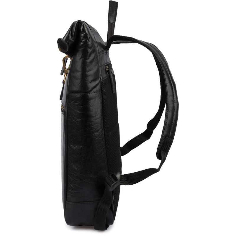 Plecak skórzany na laptopa 15,6 biznesowy duży A4 pojemny czarny premium Beltimore N19