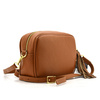Camel mała damska listonoszka z frędzlem przewieszka z włoskiej naturalnej skóry licowej P14