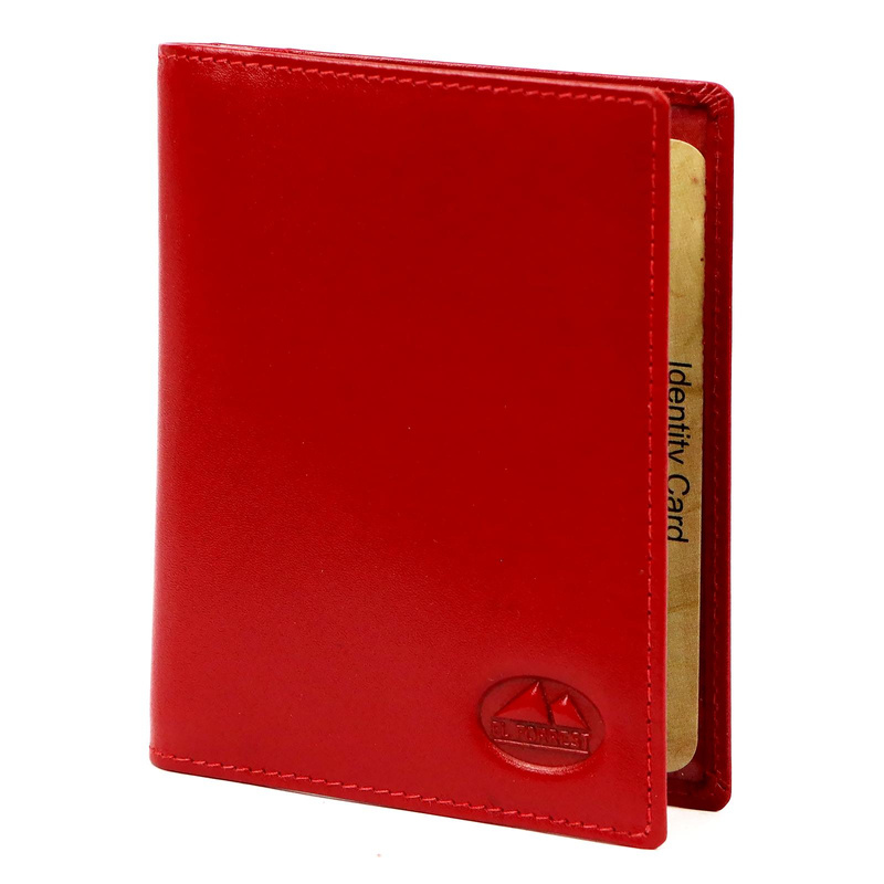 Pionowe składane Skórzane etui na karty dokumenty EL FORREST RFID
