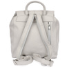 Beltimore plecak skórzany damski z klapą solidny jasno- szary S41