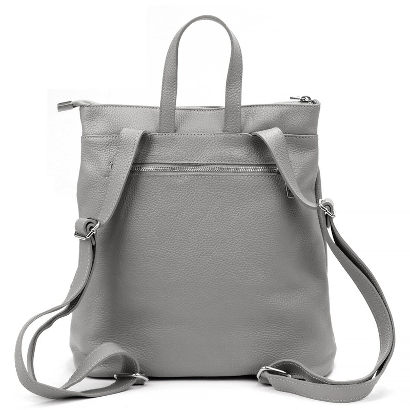 Luka Skórzany damski miejski plecak na ramię z kieszeniami pojemny