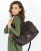 Torba biznesowa bowling retro bag skórzana - MARCO MAZZINI ciemny brąz caffe