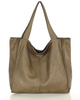 MARCO MAZZINI Torebka miejski shopper bag skóra naturalna handmade beżowa cappuccino