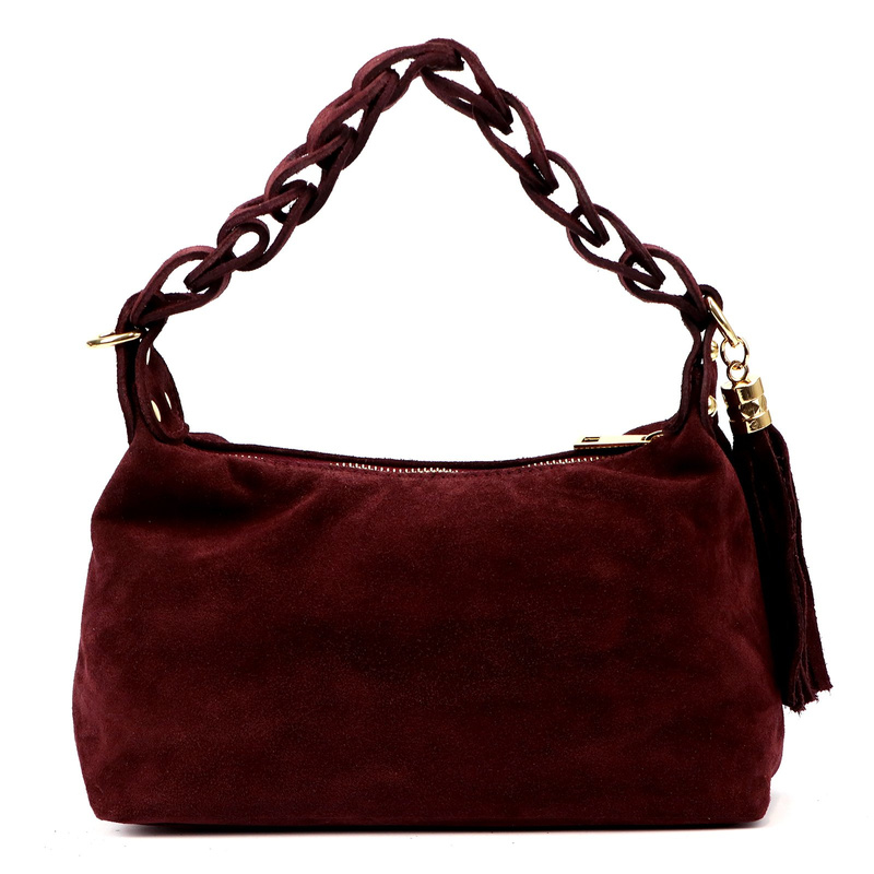 Vera Pelle zamszowa skóra naturalna damska listonoszka torebka na ramię