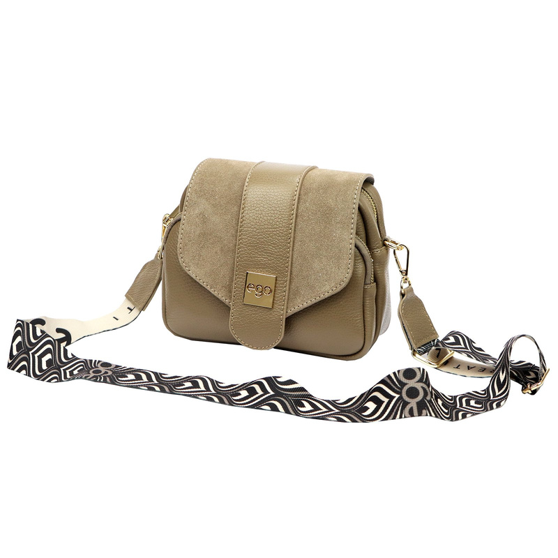 EGO damska listonoszka skóra naturalna torebka przez ramię z kieszeniami