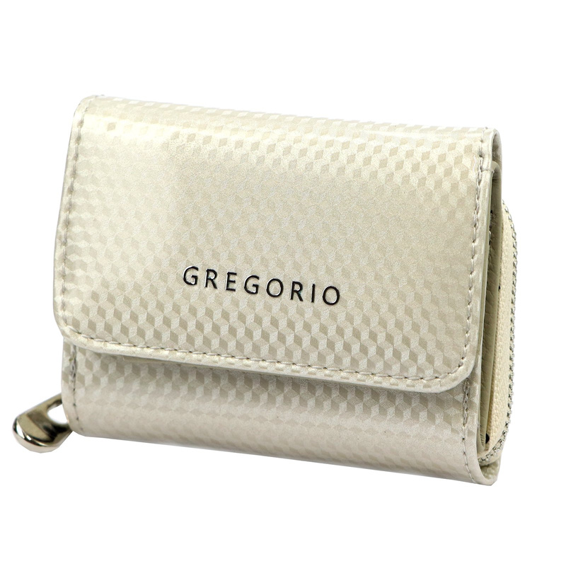Gregorio damska lakierowana portmonetka skórzana mały portfel na zatrzask