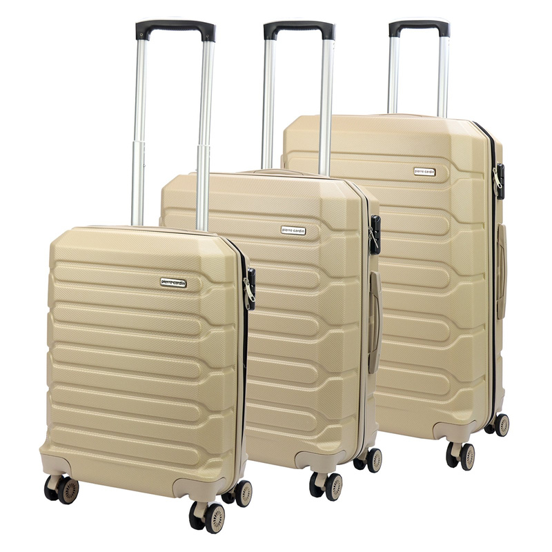 Pierre Cardin trzy walizki na kółkach zestaw podróżny ABS z zamkiem