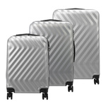 Mocna walizka damska z ABSu Pierre Cardin MED12 x3 Z