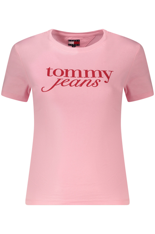 TOMMY HILFIGER DAMSKA KOSZULKA Z KRÓTKIM RĘKAWEM RÓŻOWA