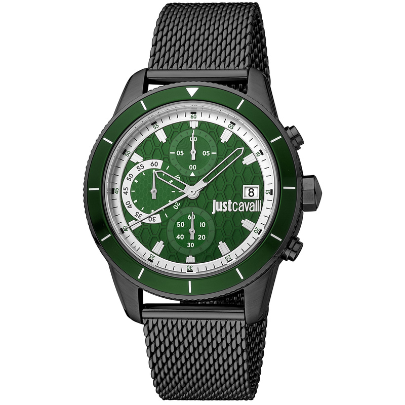 Zegarek JUST CAVALLI JC1G215M0065. Kwarcowy, Kolor zielony. Mężczyzna.