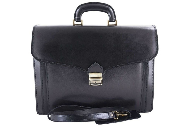 Teczka męska ze skóry naturalnej - Brązowa