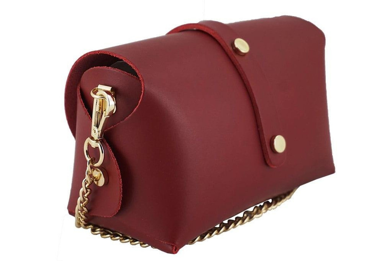 Modna listonoszka wizytowa skórzana - Granatowa