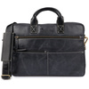 Torba męska skórzana na laptopa ramię komputer duża nubuk czarna Beltimore N04