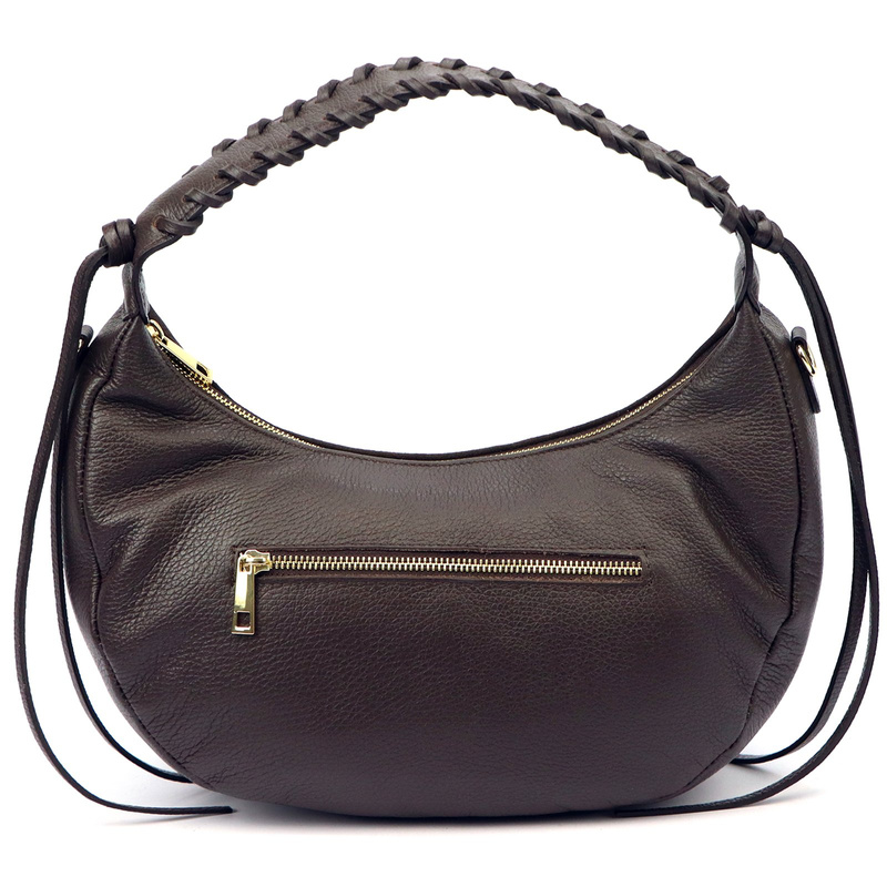 Vera Pelle damska listonoszka torebka na ramię skóra naturalna kieszenie