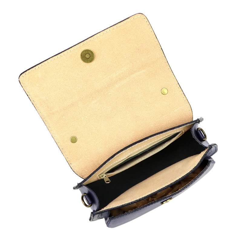 Zaokrąglona Listonoszka skórzana elegancka torebka na ramię Gregorio