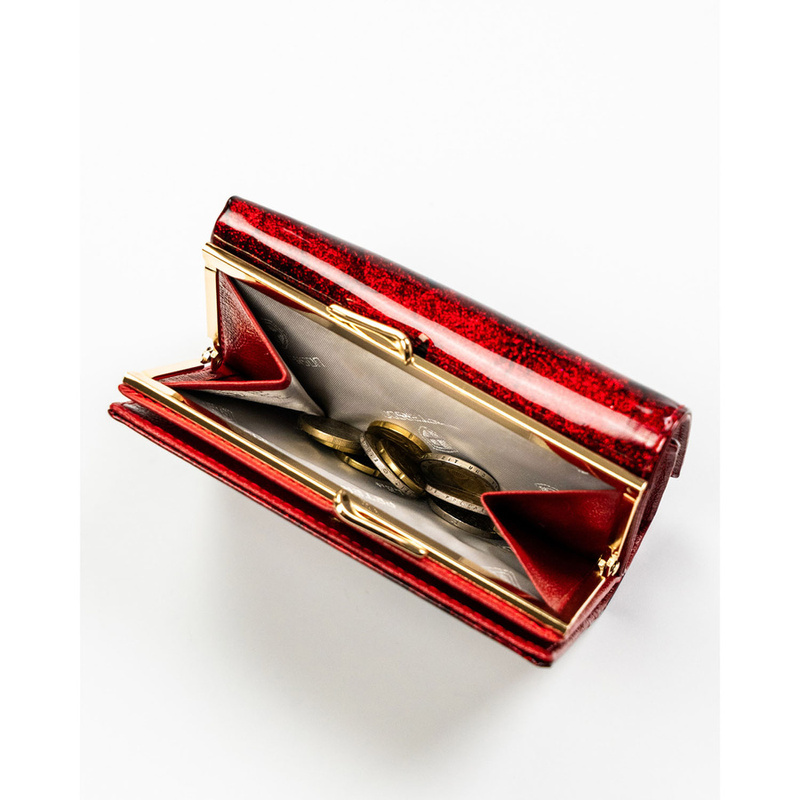 skóra naturalna + Damski portfel ze skóry ekologicznej Peterson PTN PS108-FDS