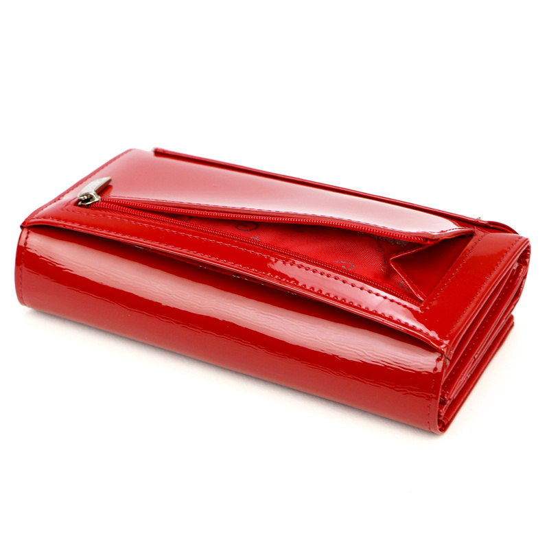 skóra naturalna + Damski portfel ze skóry ekologicznej Pierre Cardin 07 SHINY 102