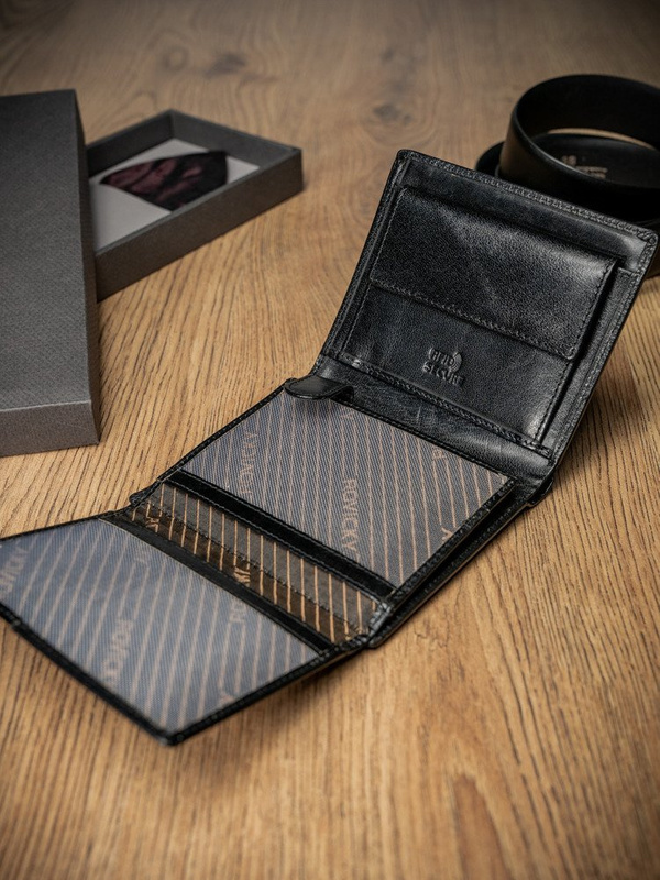 Skórzany męski portfel Rovicky PC-102-BAR RFID