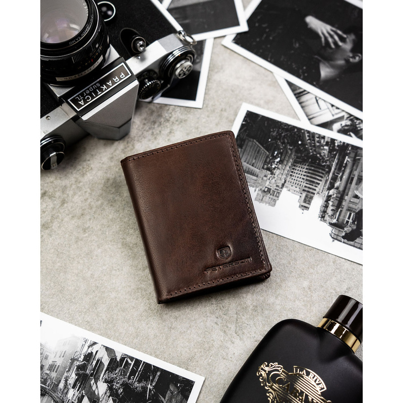 Skórzany męski portfel Peterson PTN RM-12-BUF